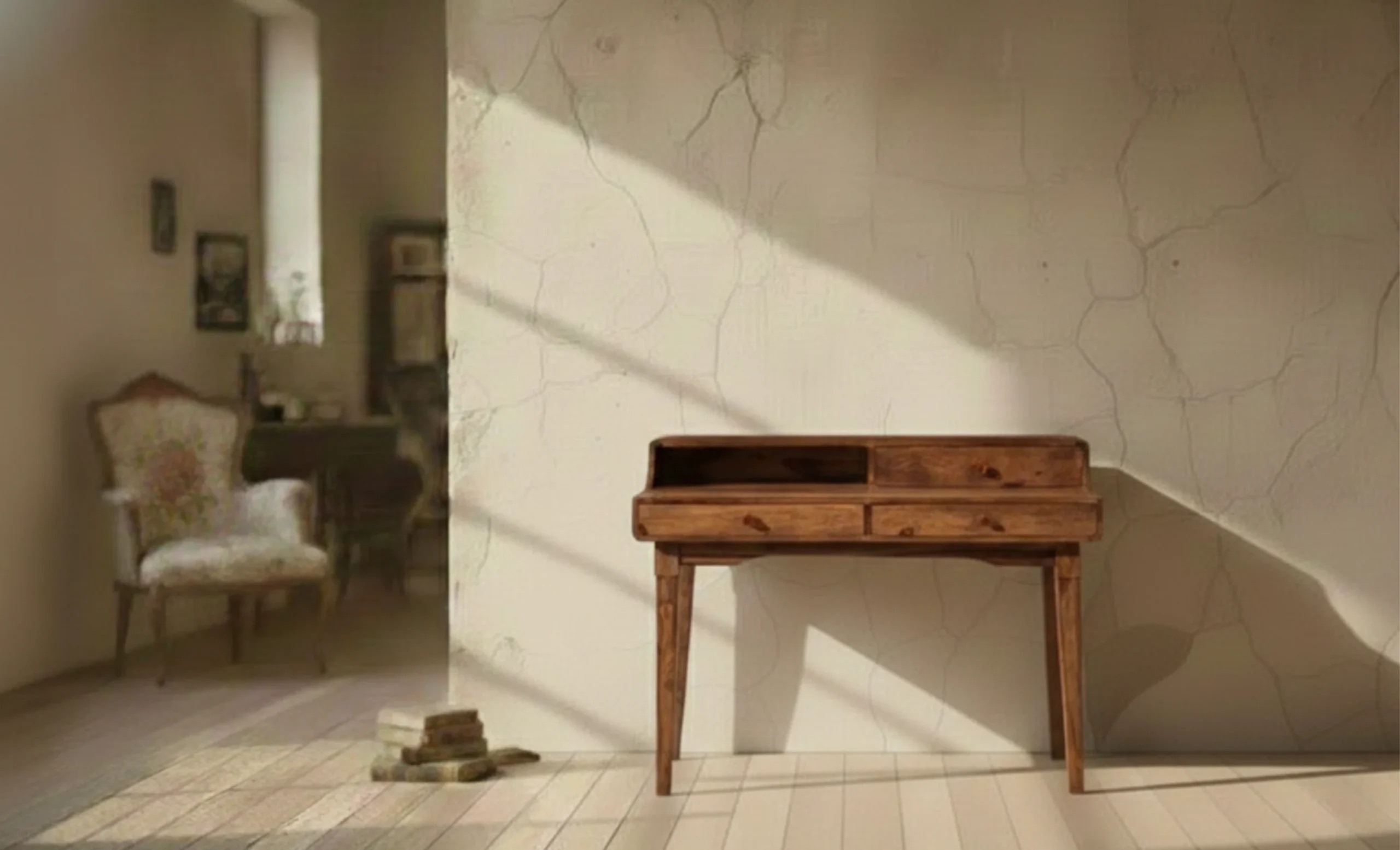 3 Drawer Desk (KBAR044) 3 Drawer Desk - Image 1