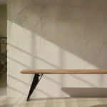 Acacia Wooden Bench With Heavy Iron Base