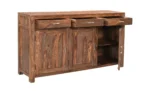 Three Door Three Drawer Wooden Sideboard - Image 3
