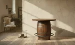 Whiskey Barrel Bar Table