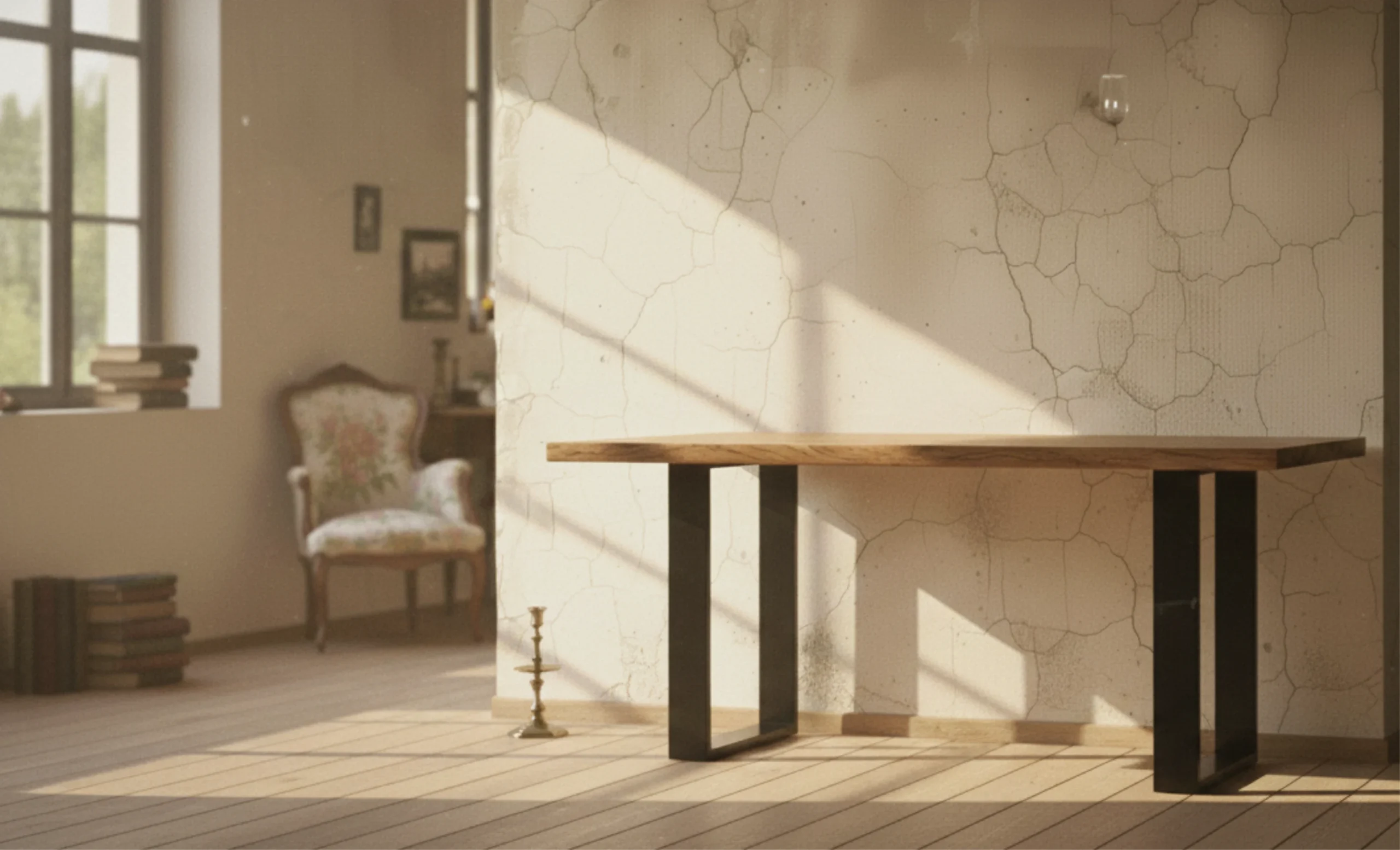 Wooden Console Table (KBAR027) Wooden Console Table - Image 1