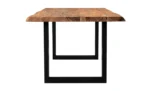 Wooden Dining Table with Iron Base - Image 3