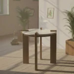 Wooden Side table with Marble Top