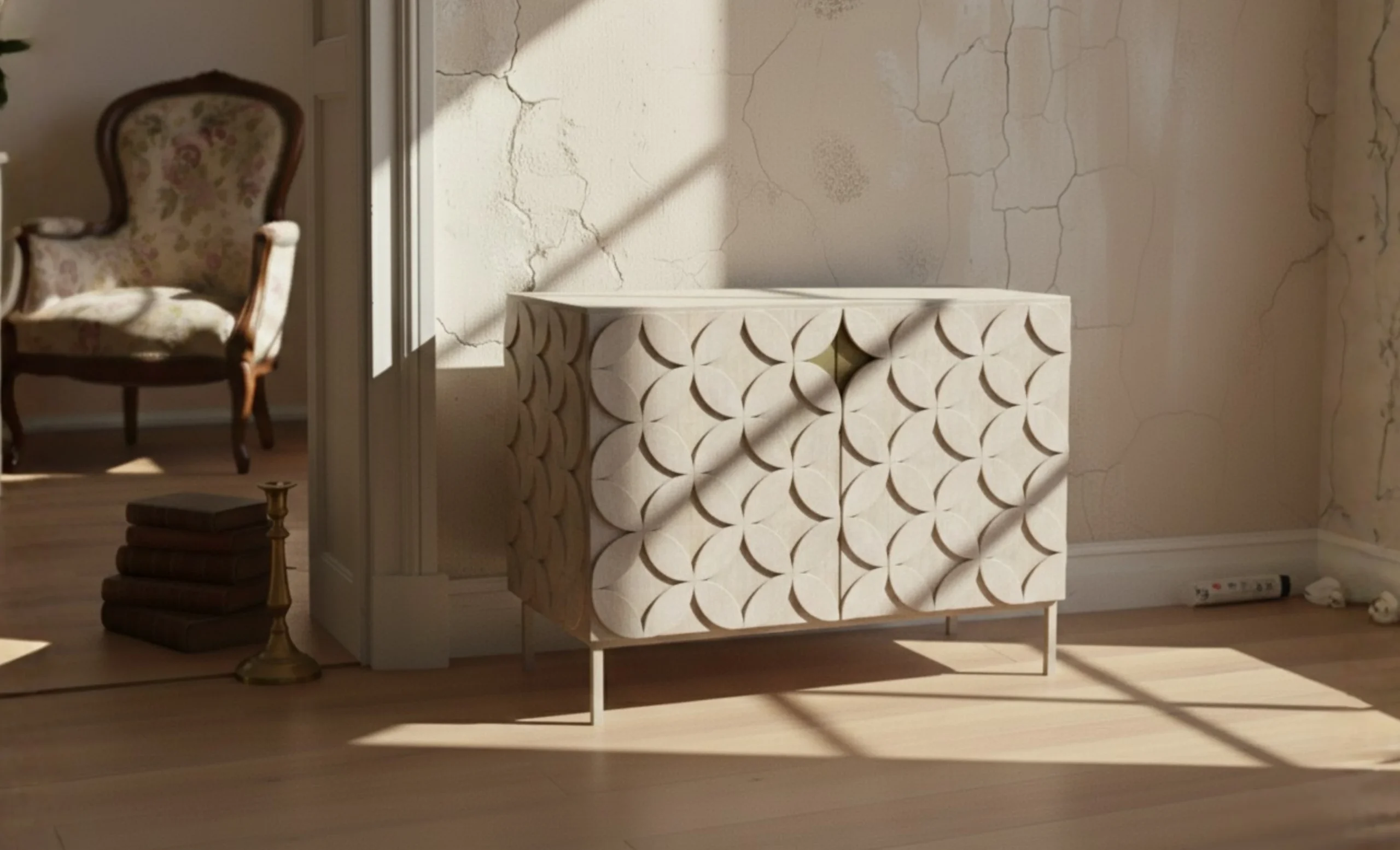 Wooden Sideboard 2 DOOR with black tinted Glass TOP BASE TO BE DECIDED (KBAR017) Wooden Sideboard 2 DOOR with black tinted Glass TOPBASE TO BE DECIDED - Image 1