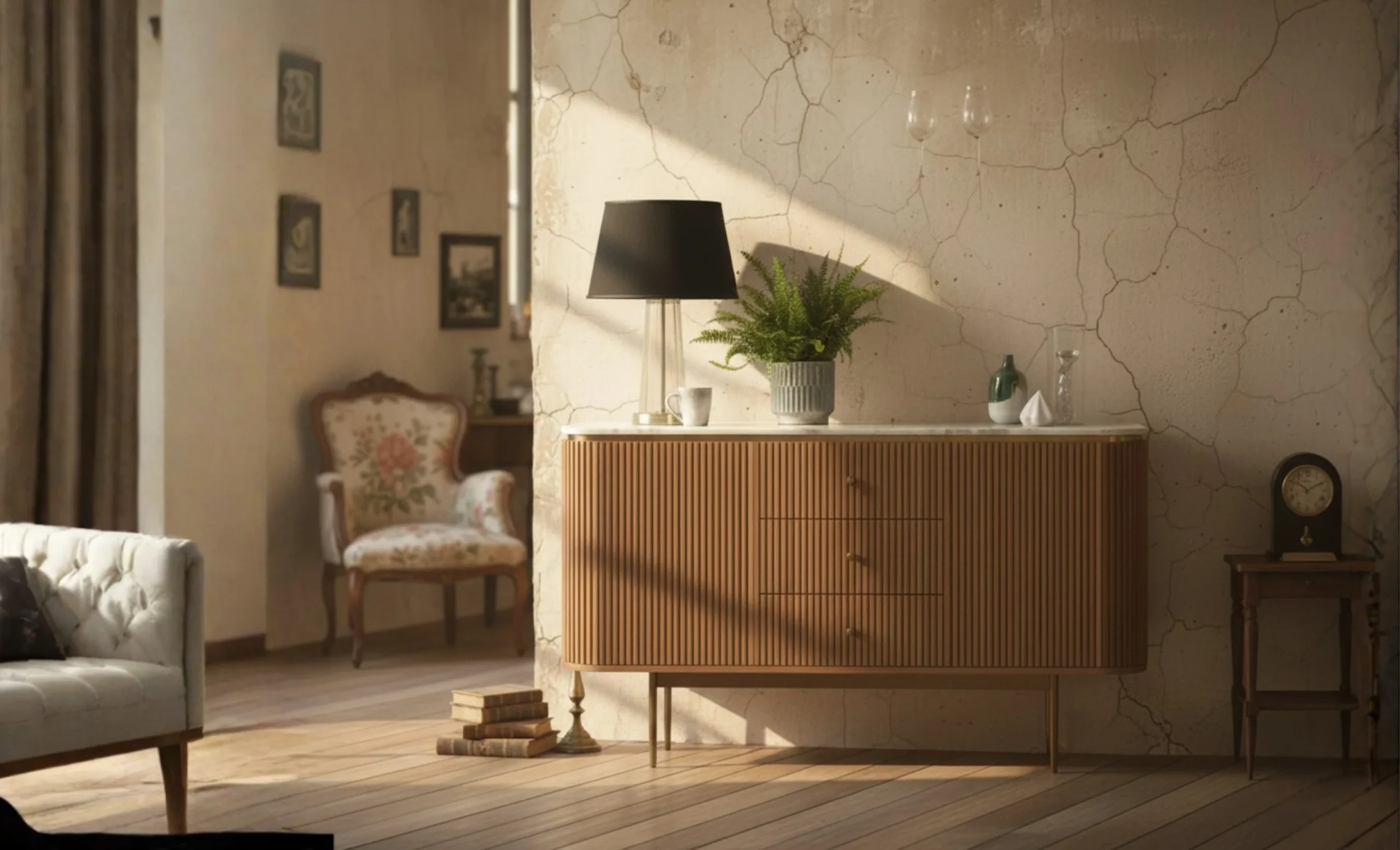 Wooden Sideboard (KBAR040) Wooden Sideboard - Image 1