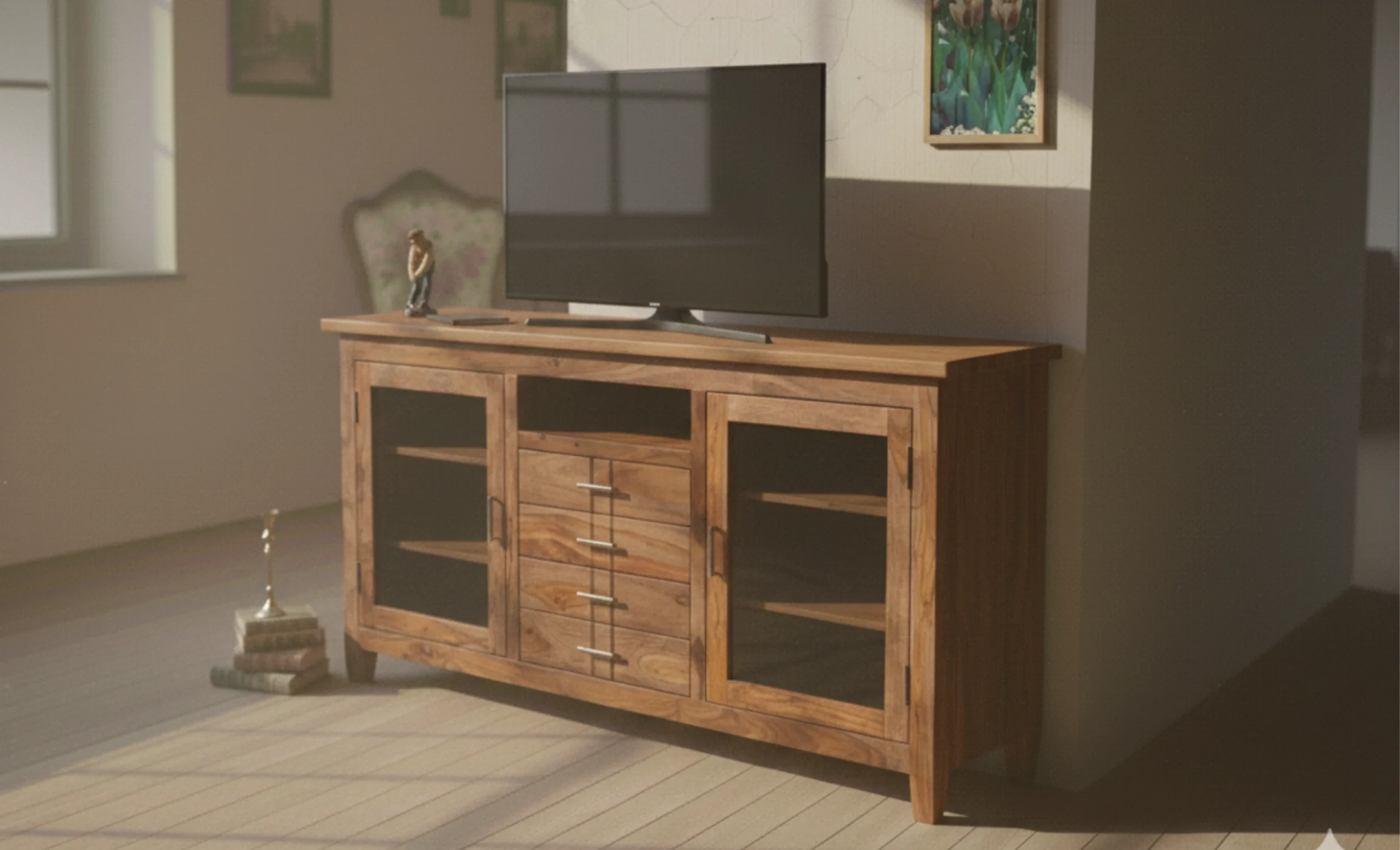 Wooden Sideboard (KBAR047) Wooden Sideboard - Image 1