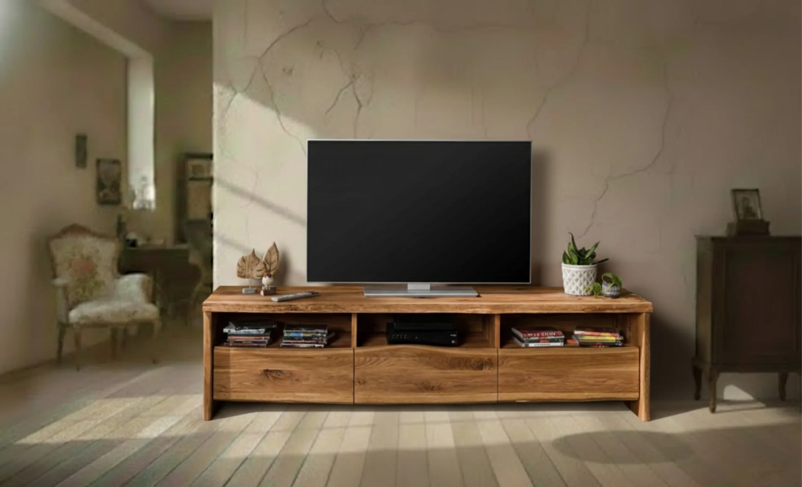 Wooden TV Cabinet (KBAR097) Wooden TV Cabinet - Image 1